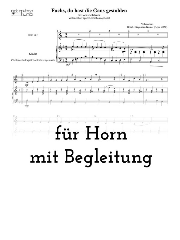 Fuchs, du hast die Gans gestohlen