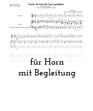 Fuchs, du hast die Gans gestohlen