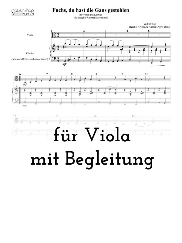 Fuchs, du hast die Gans gestohlen