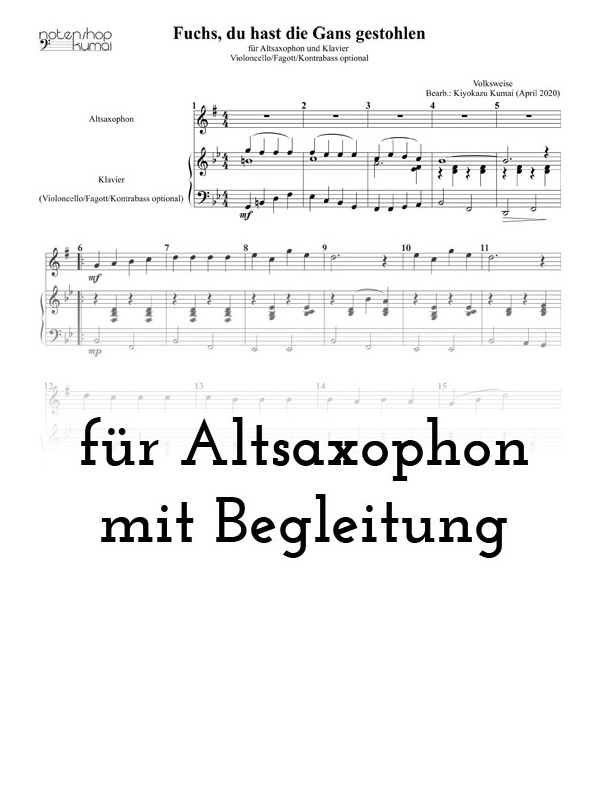 Fuchs, du hast die Gans gestohlen