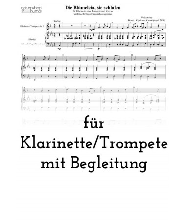 Die Blümelein, sie schlafen