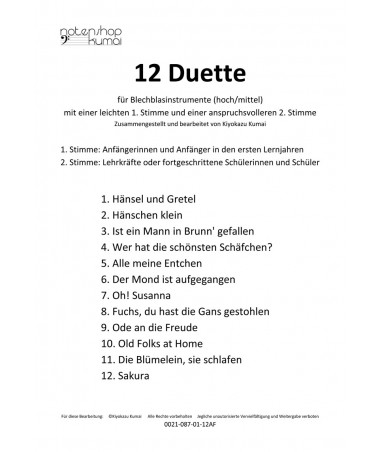 12 leichte Duette