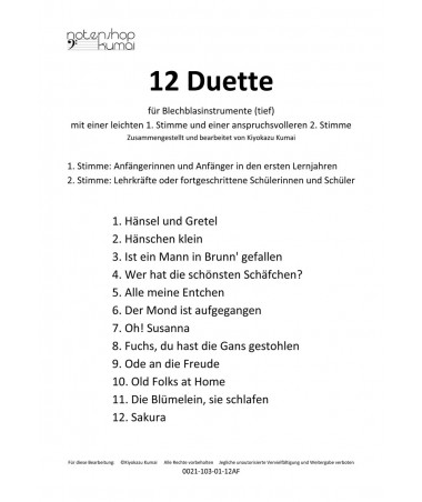 12 leichte Duette