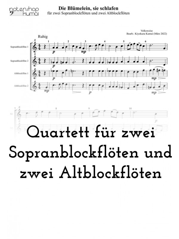 Die Blümelein, sie schlafen